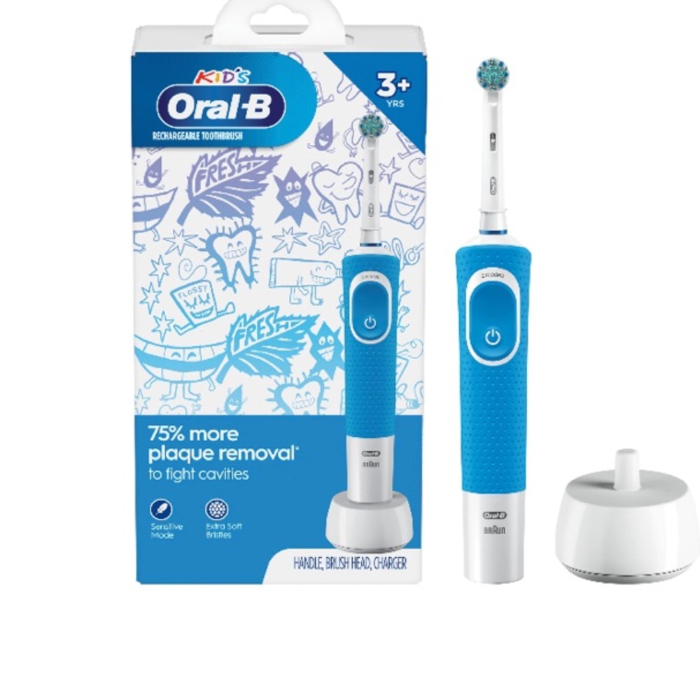 Kids Electric Toothbrush for Ages 3+ โ Blue